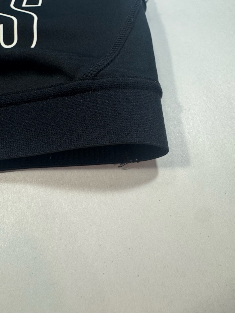 adidas Black Sports Bra with White Logo Print - Picture 7 of 7